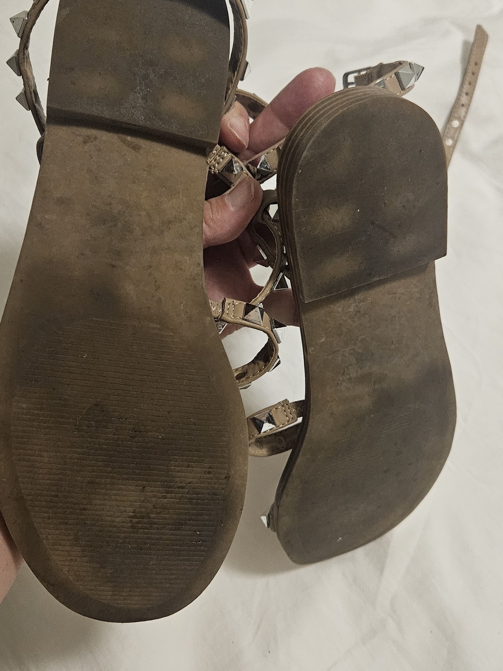 Steve Madden Tan Studded Strappy Sandal - Picture 5 of 8